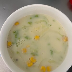 白菜入りコーンスープ